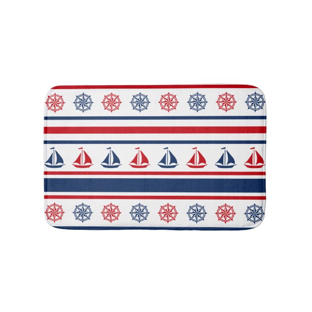 Nautical design bath mat (Front)