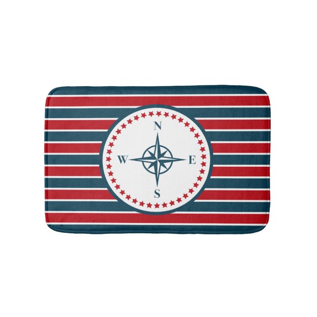 Nautical design bath mat (Front)