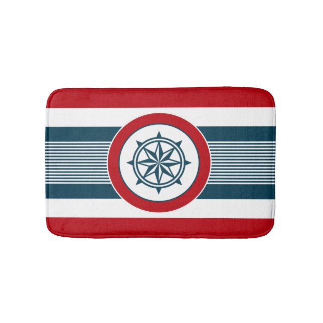 Nautical design bath mat (Front)