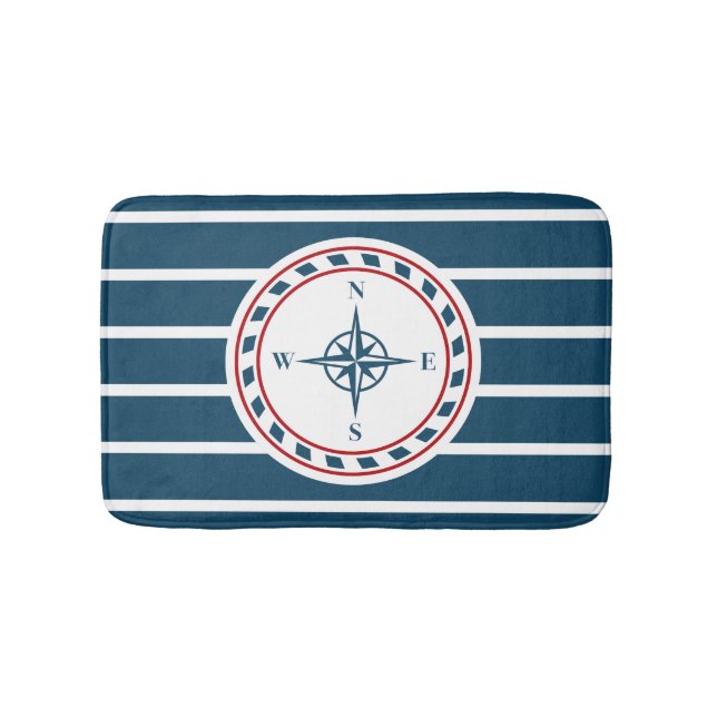 Nautical design bath mat (Front)