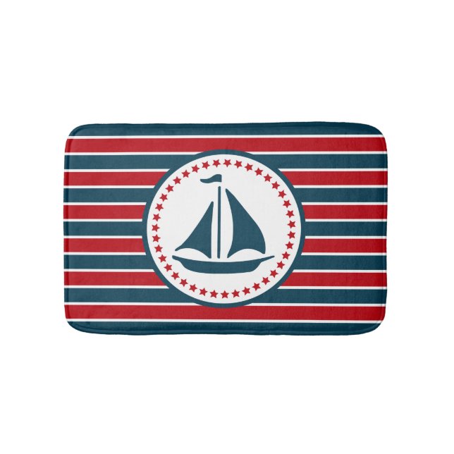Nautical design bath mat (Front)