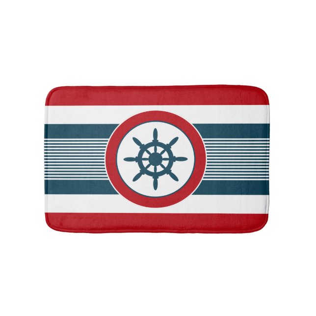 Nautical design bath mat (Front)
