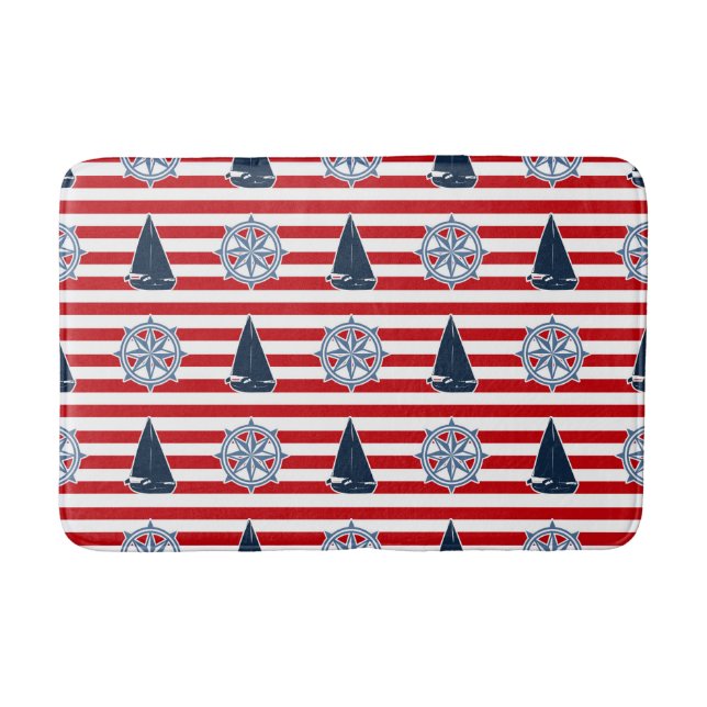 Nautical design bath mat (Front)