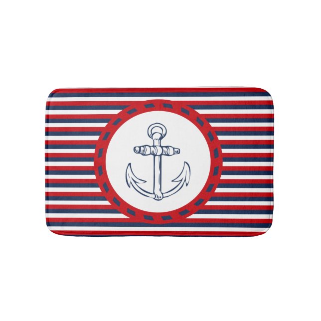 Nautical design bath mat (Front)