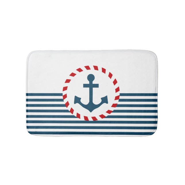 Nautical design bath mat (Front)