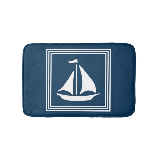 Nautical design bath mat (Front)