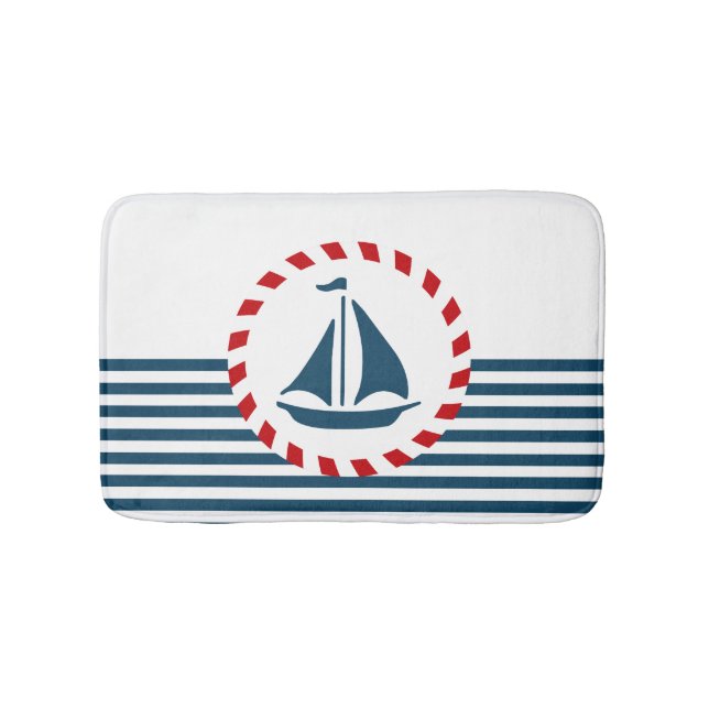 Nautical design bath mat (Front)