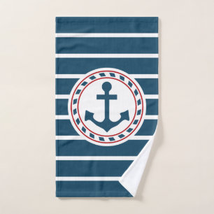 Nautical design bath towel set