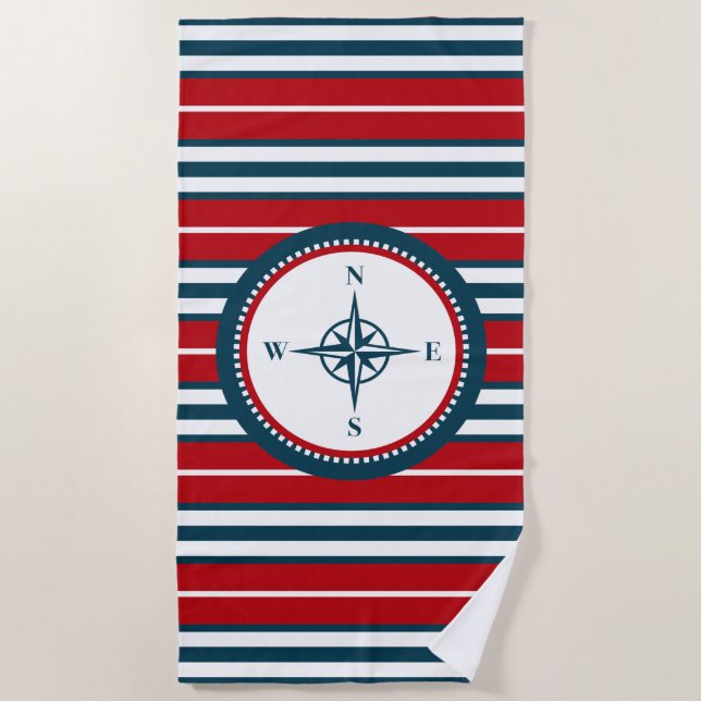Nautical design beach towel (Front)