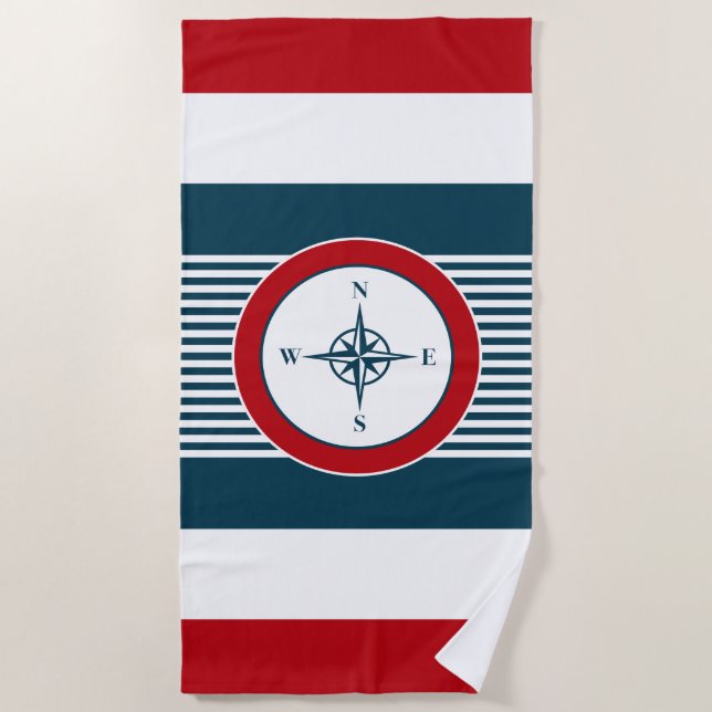 Nautical design beach towel (Front)