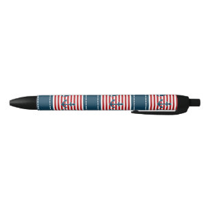 Nautical design black ink pen