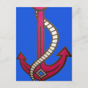 Nautical design blue Customise Product Postcard