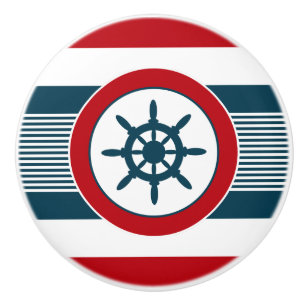 Nautical design ceramic knob
