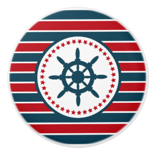 Nautical design ceramic knob