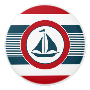 Nautical design ceramic knob