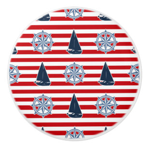 Nautical design ceramic knob