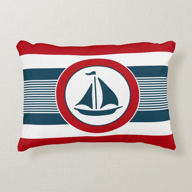 Nautical design decorative cushion (Front)