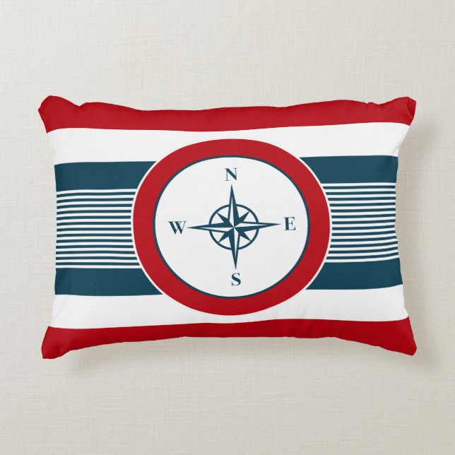 Nautical design decorative cushion (Front)