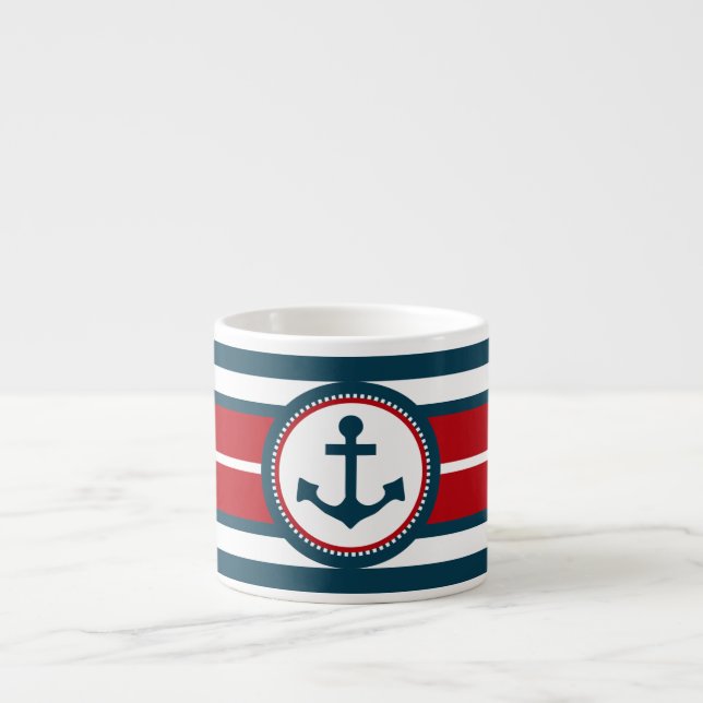 Nautical design espresso cup (Front)