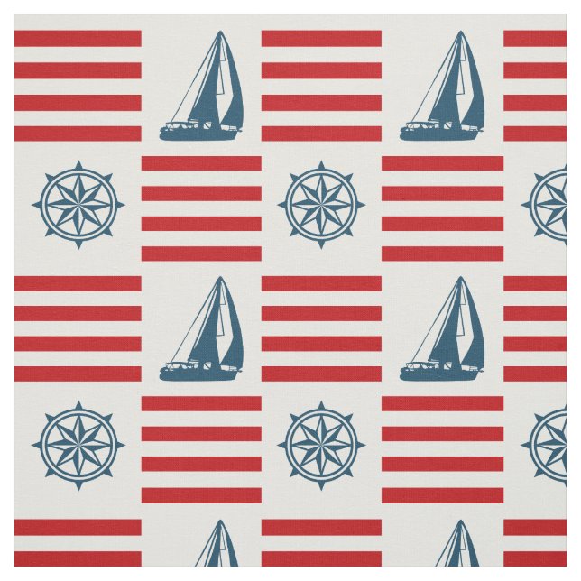 Nautical design fabric (Swatch)