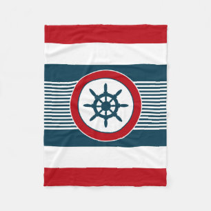 Nautical design fleece blanket