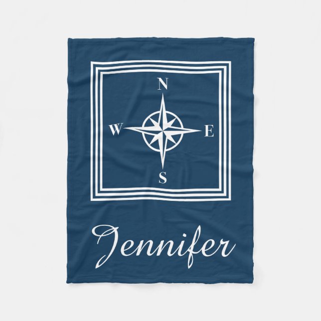 Nautical design fleece blanket (Front)