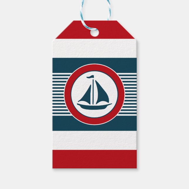 Nautical design gift tags (Front)