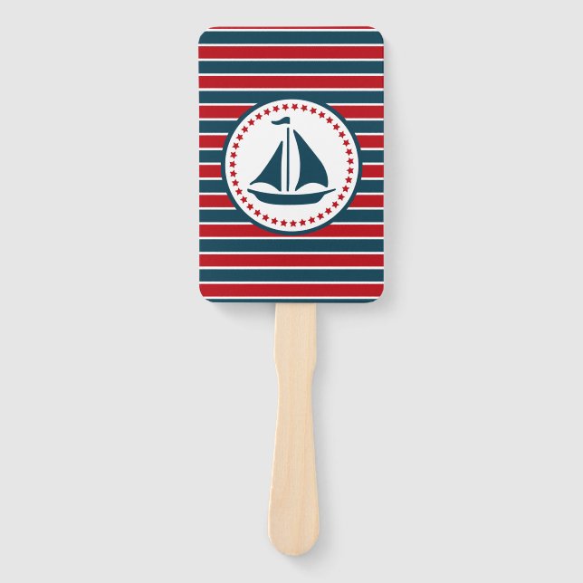 Nautical design hand fan (Front)