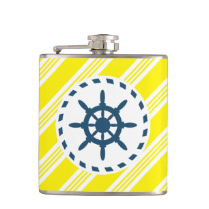 Nautical design hip flask