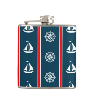 Nautical design hip flask