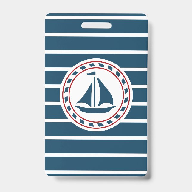 Nautical design ID badge (Front)