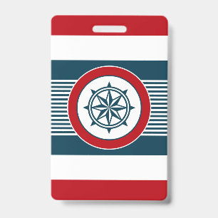Nautical design ID badge