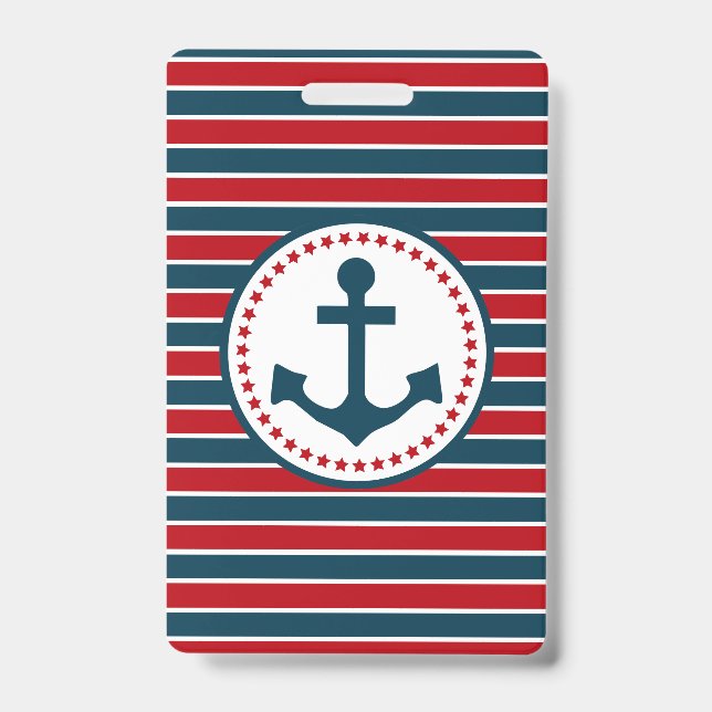 Nautical design ID badge (Front)