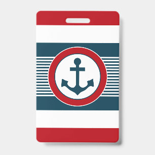 Nautical design ID badge