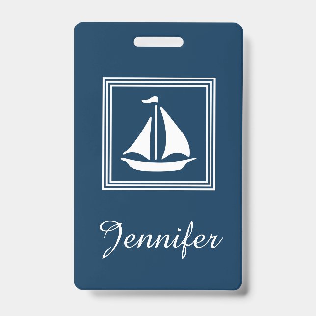 Nautical design ID badge (Front)