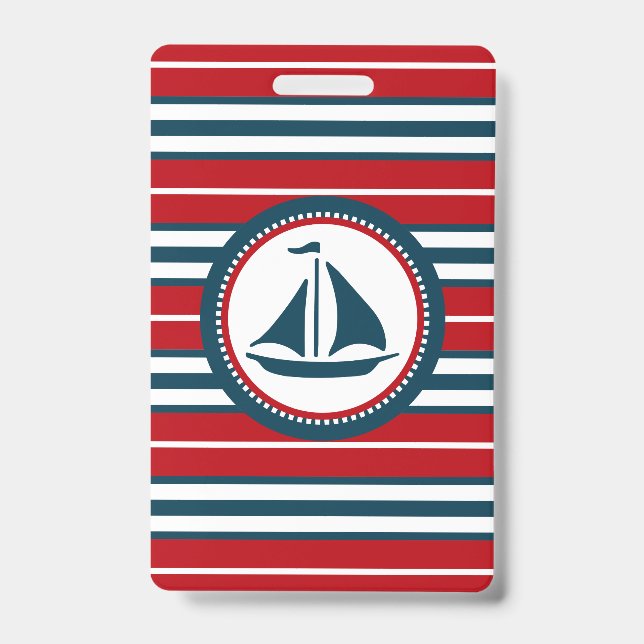 Nautical design ID badge (Front)