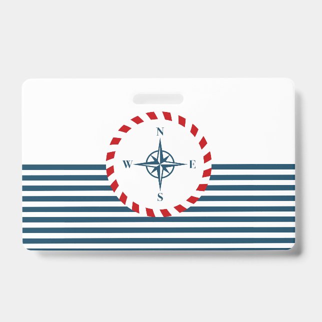 Nautical design ID badge (Front)