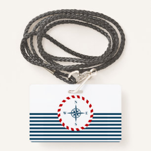 Nautical design ID badge