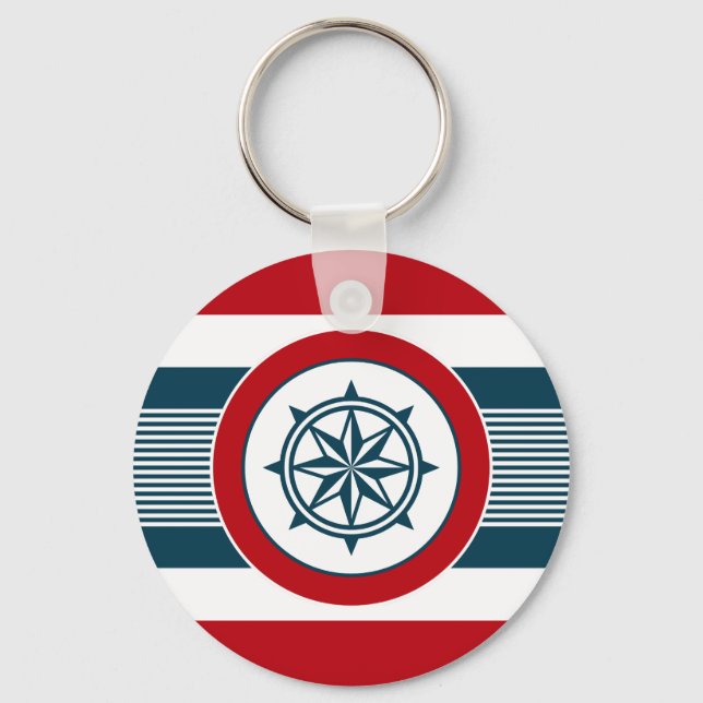 Nautical design key ring (Front)