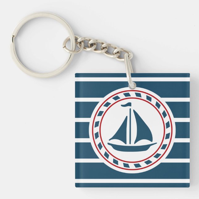 Nautical design key ring (Front)