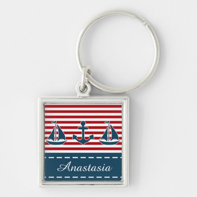 Nautical design key ring (Front)