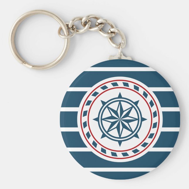Nautical design key ring (Front)