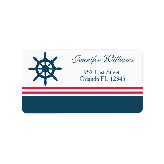 Nautical design label (Front)