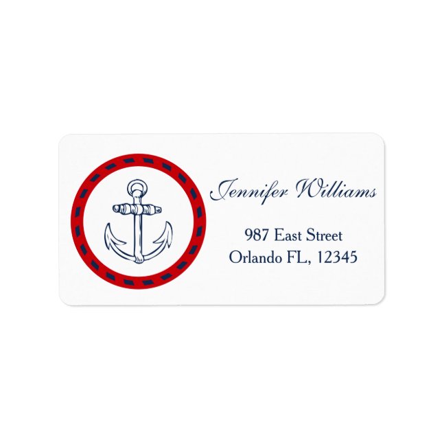 Nautical design label (Front)