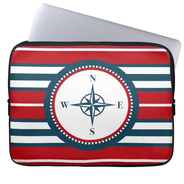 Nautical design laptop sleeve (Front)