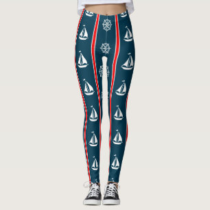 Nautical design leggings