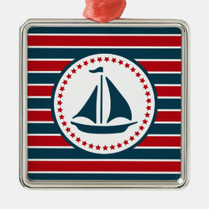 Nautical design metal tree decoration