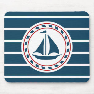 Nautical design mouse mat