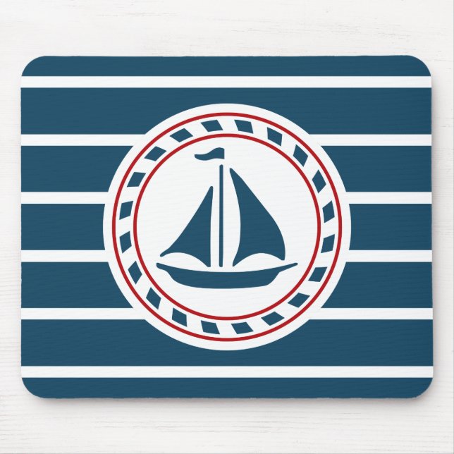 Nautical design mouse mat (Front)