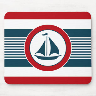 Nautical design mouse mat